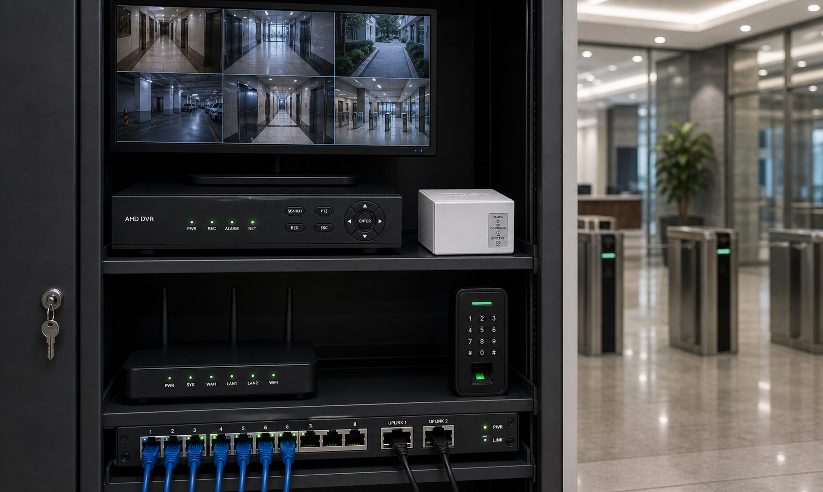 YADON CCTV AHD Mini DC UPS for bank security systems
